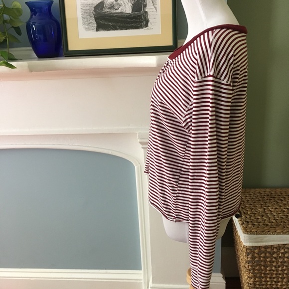 Hollister Lace-Up Long-Sleeve Striped Tee - Picture 3 of 6